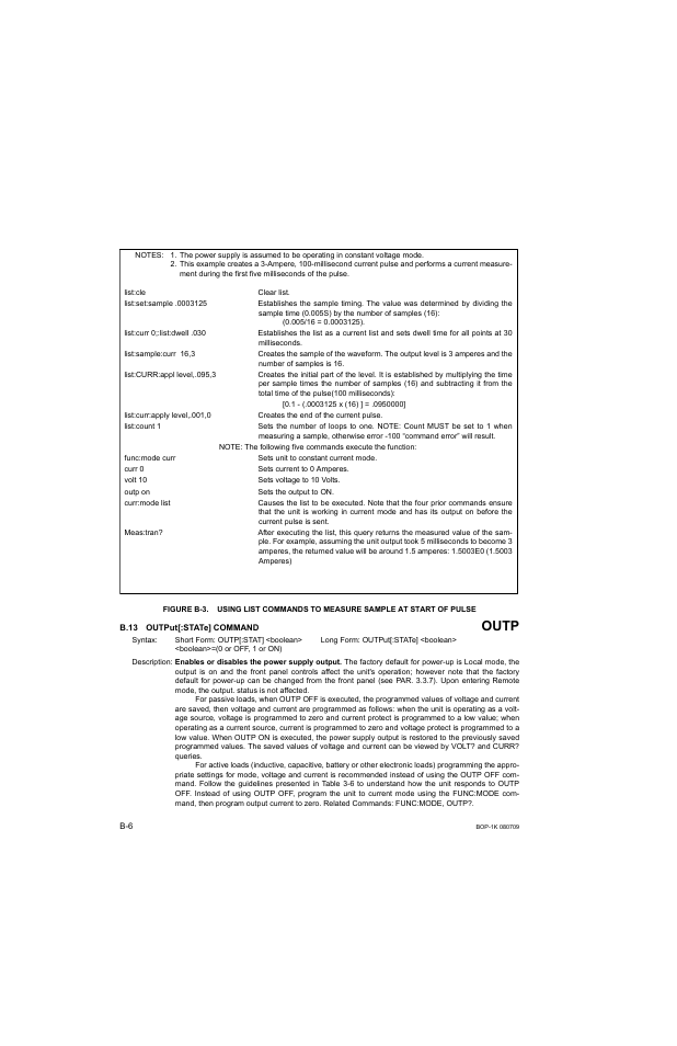 B.13 output[:state] command, B.13, Outp | R. b.13 | KEPCO BOP 1KW-MG Operator Manual, Firmware Ver.2.38 to 2.47 User Manual | Page 156 / 188