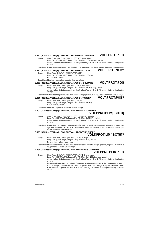 B.98, Sour, B.99 | B.100, B.101, B.102, B.103, B.104, B.102, b.103, B.98, b.99 | KEPCO BOP 1KW-MG Operator Manual, Firmware Ver.2.38 to 2.47 User Manual | Page 177 / 188