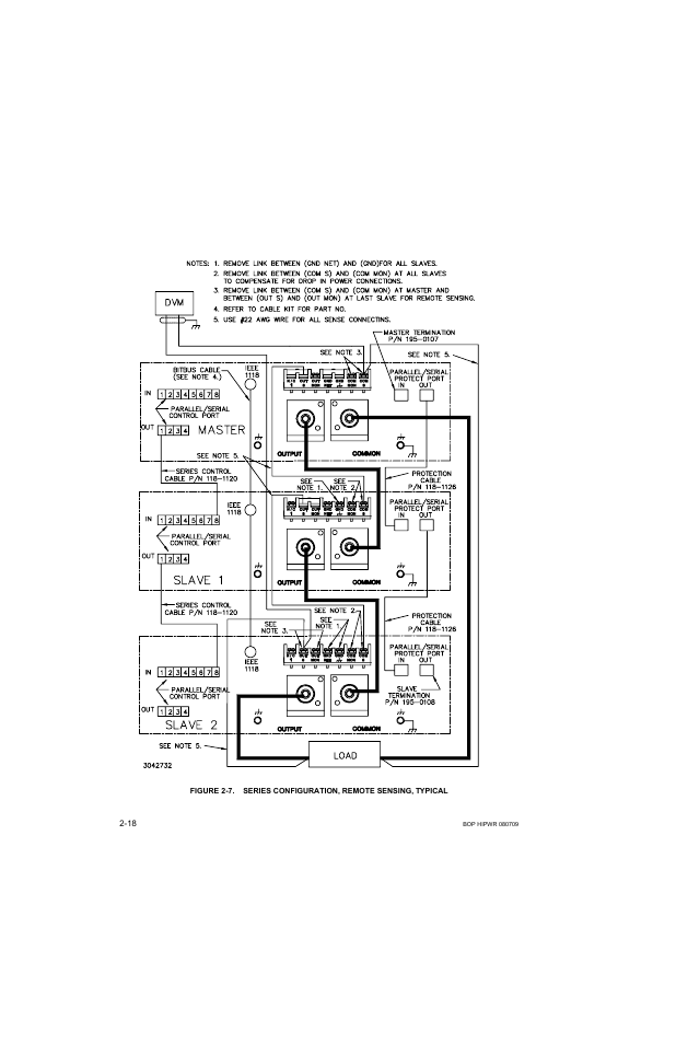 Series configuration, remote sensing, typical -18, D 2-7 | KEPCO BOP 1KW-MG Operator Manual, Firmware Ver.2.38 to 2.47 User Manual | Page 56 / 188