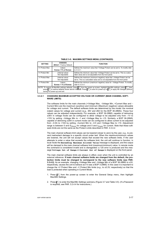 R. 3.3.4.1, Fer to 3.3.4.1, To 3.3.4.1 | KEPCO BOP 1KW-MG Operator Manual, Firmware Ver.2.38 to 2.47 User Manual | Page 81 / 188