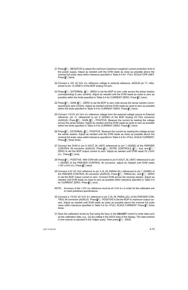 KEPCO BOP 1KW-MG Operator Manual, Firmware Ver.2.01 to 2.37 User Manual | Page 139 / 176