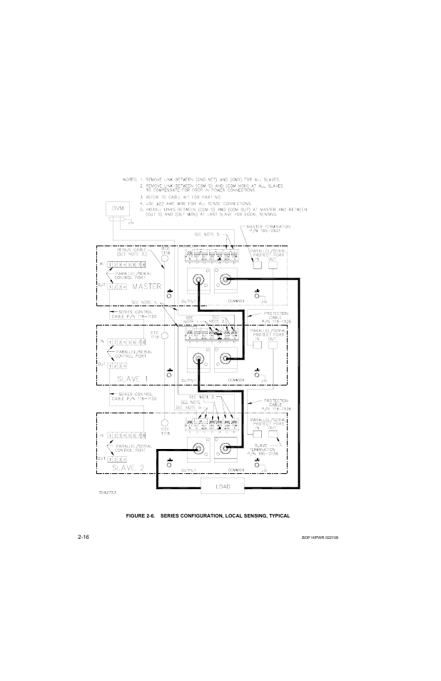 Series configuration, local sensing, typical -16, S 2-6 (lo | KEPCO BOP 1KW-MG Operator Manual, Firmware Ver.2.01 to 2.37 User Manual | Page 50 / 176