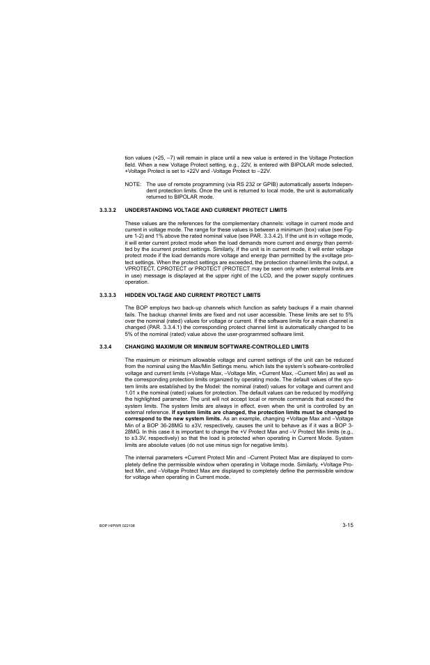 2 understanding voltage and current protect limits, 3 hidden voltage and current protect limits, Hidden voltage and current protect limits -15 | R. 3.3.4) | KEPCO BOP 1KW-MG Operator Manual, Firmware Ver.2.01 to 2.37 User Manual | Page 75 / 176