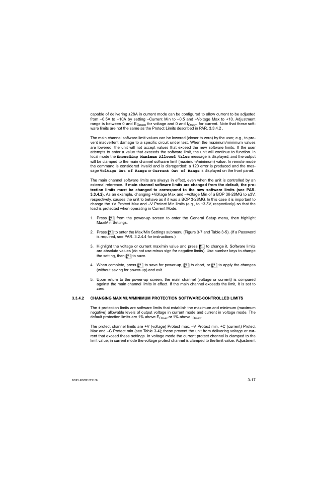 KEPCO BOP 1KW-MG Operator Manual, Firmware Ver.2.01 to 2.37 User Manual | Page 77 / 176