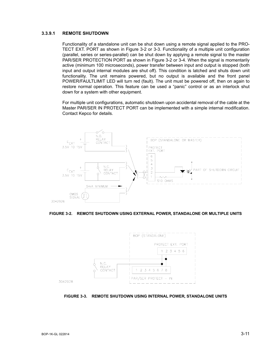 1 remote shutdown, Remote shutdown -11, R. 3.3.9.1 | KEPCO BOP-GL 1KW Operator Manual Firmware Ver.3.05 and higher User Manual | Page 73 / 168