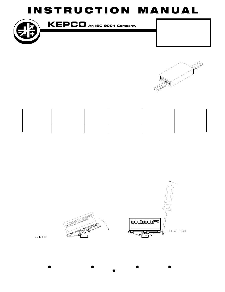 KEPCO DIN KIT AK-450 (L) User Manual | 2 pages