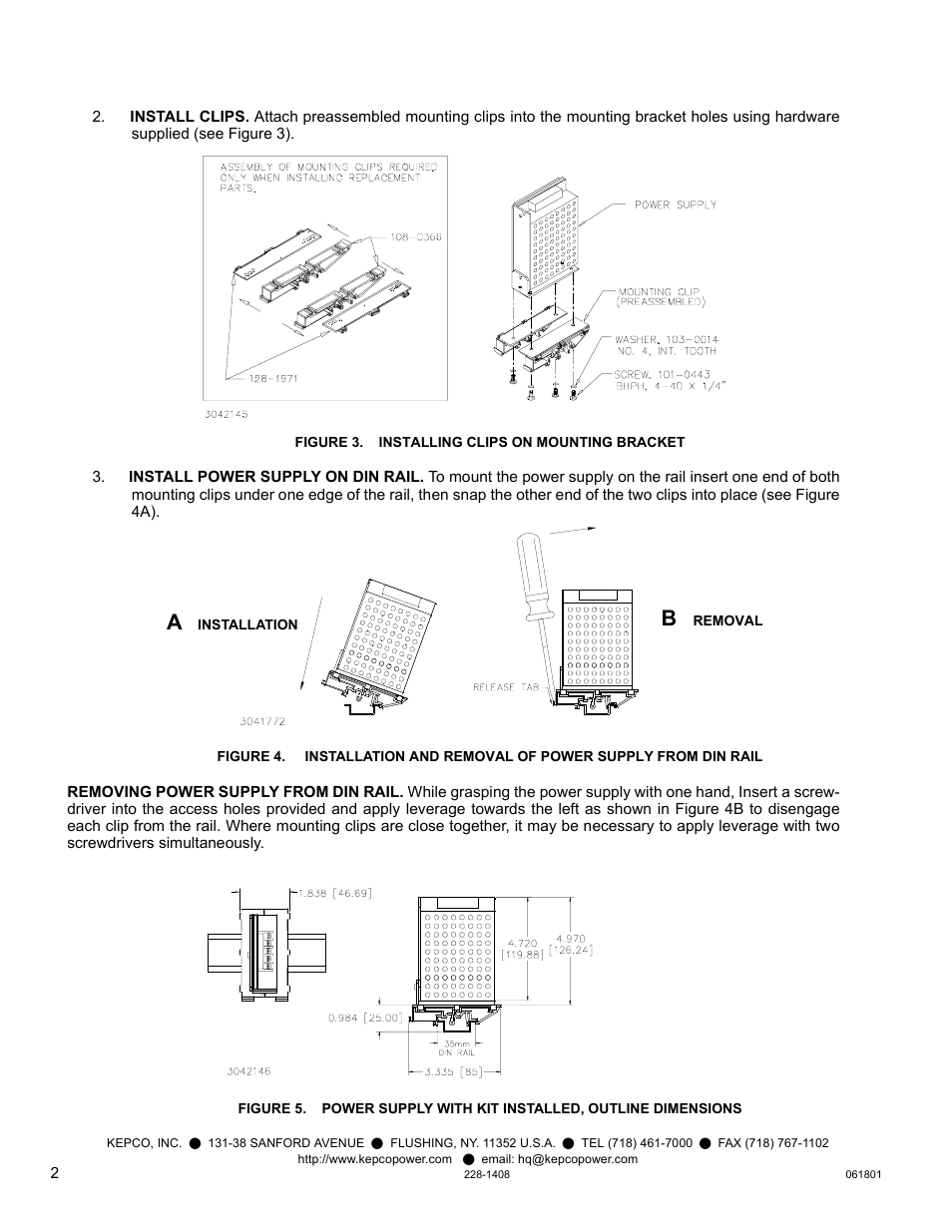 KEPCO DIN KIT ECM (P) User Manual | Page 2 / 2