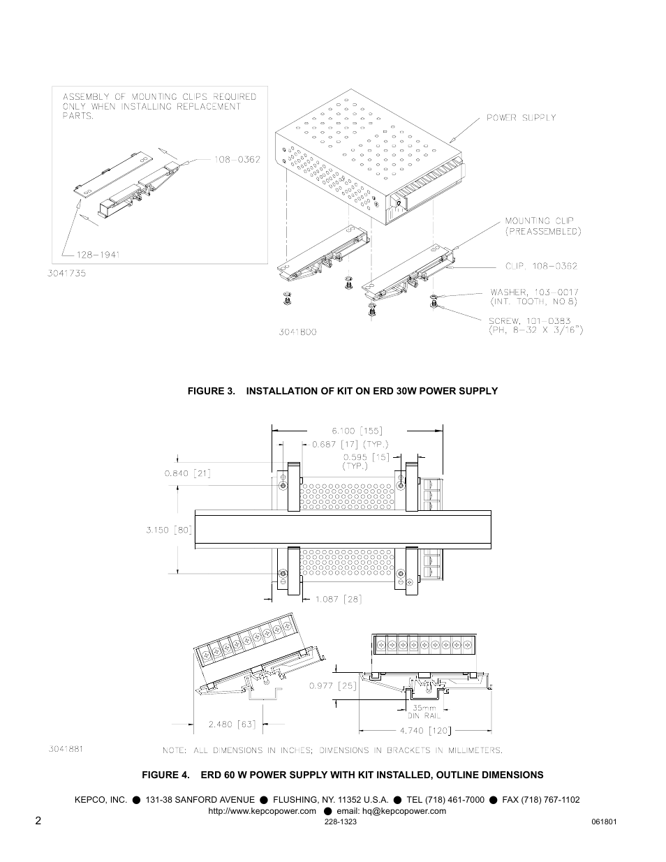 KEPCO DIN KIT ERD-30 (L) User Manual | Page 2 / 2