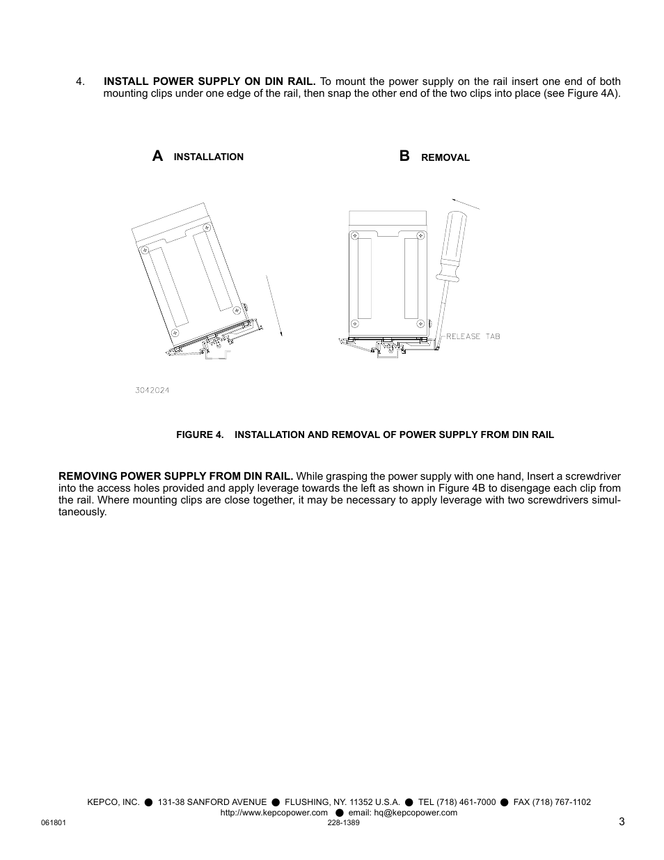 KEPCO DIN KIT ERD-30 (P) User Manual | Page 3 / 4