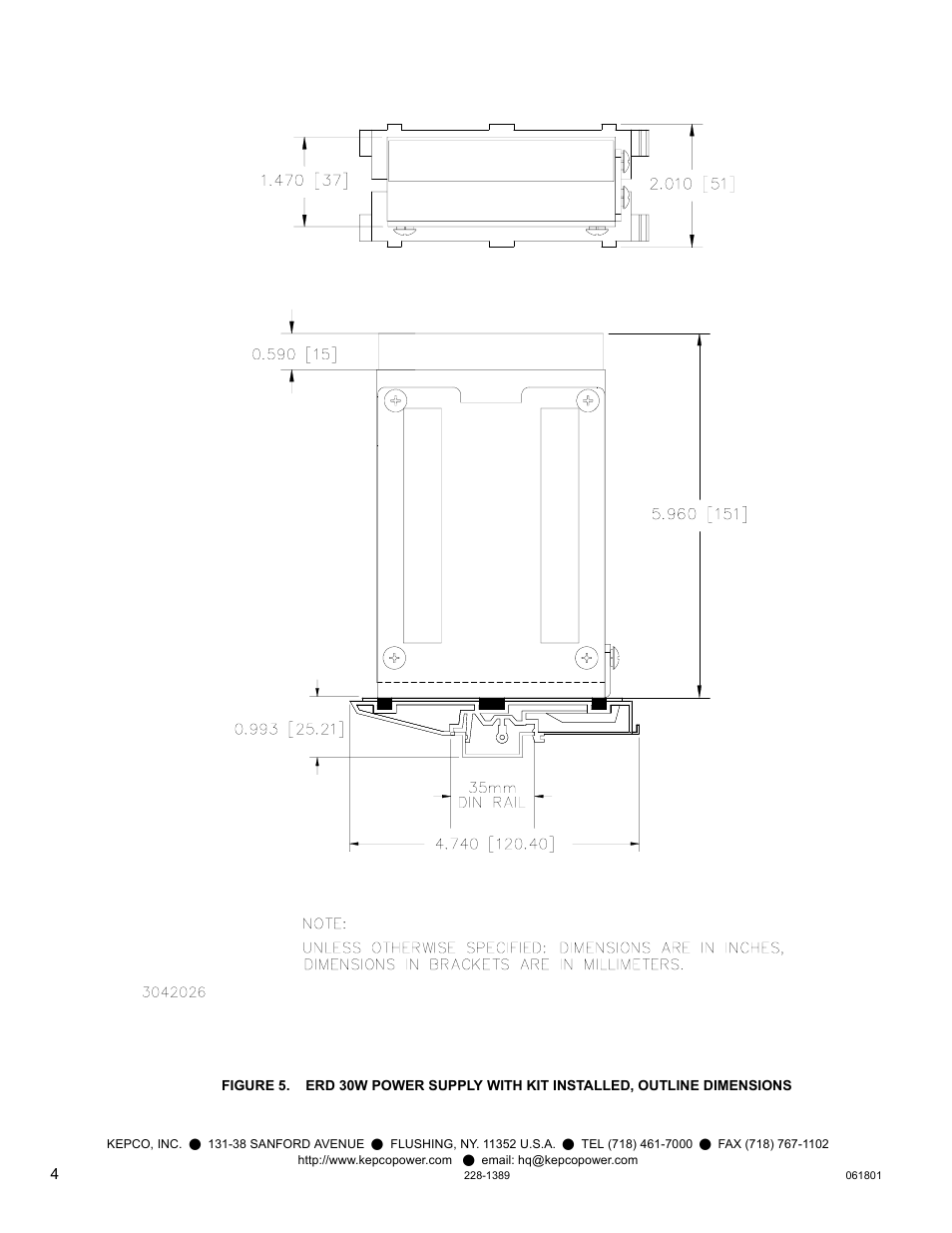 KEPCO DIN KIT ERD-30 (P) User Manual | Page 4 / 4