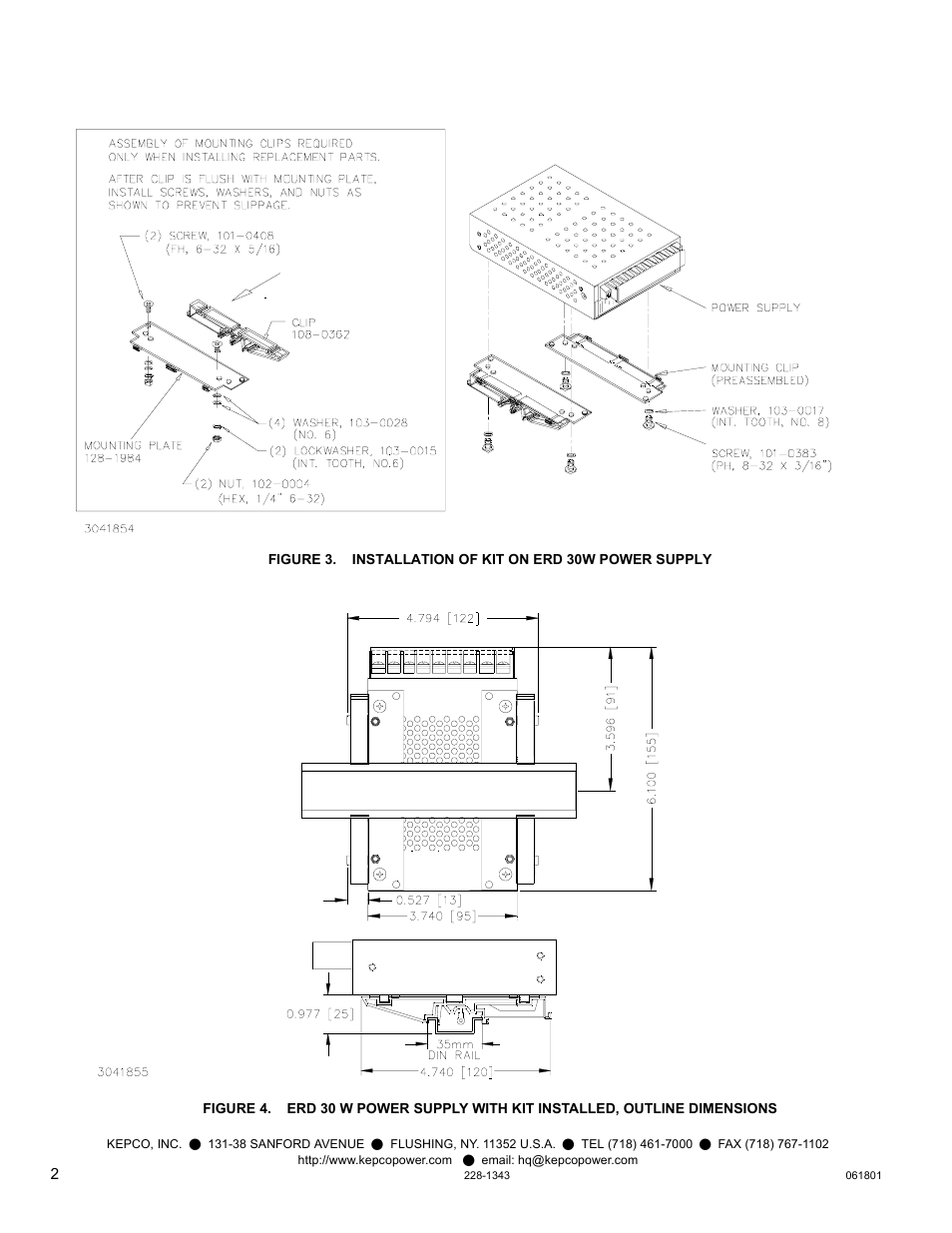KEPCO DIN KIT ERD-30 (S) User Manual | Page 2 / 2
