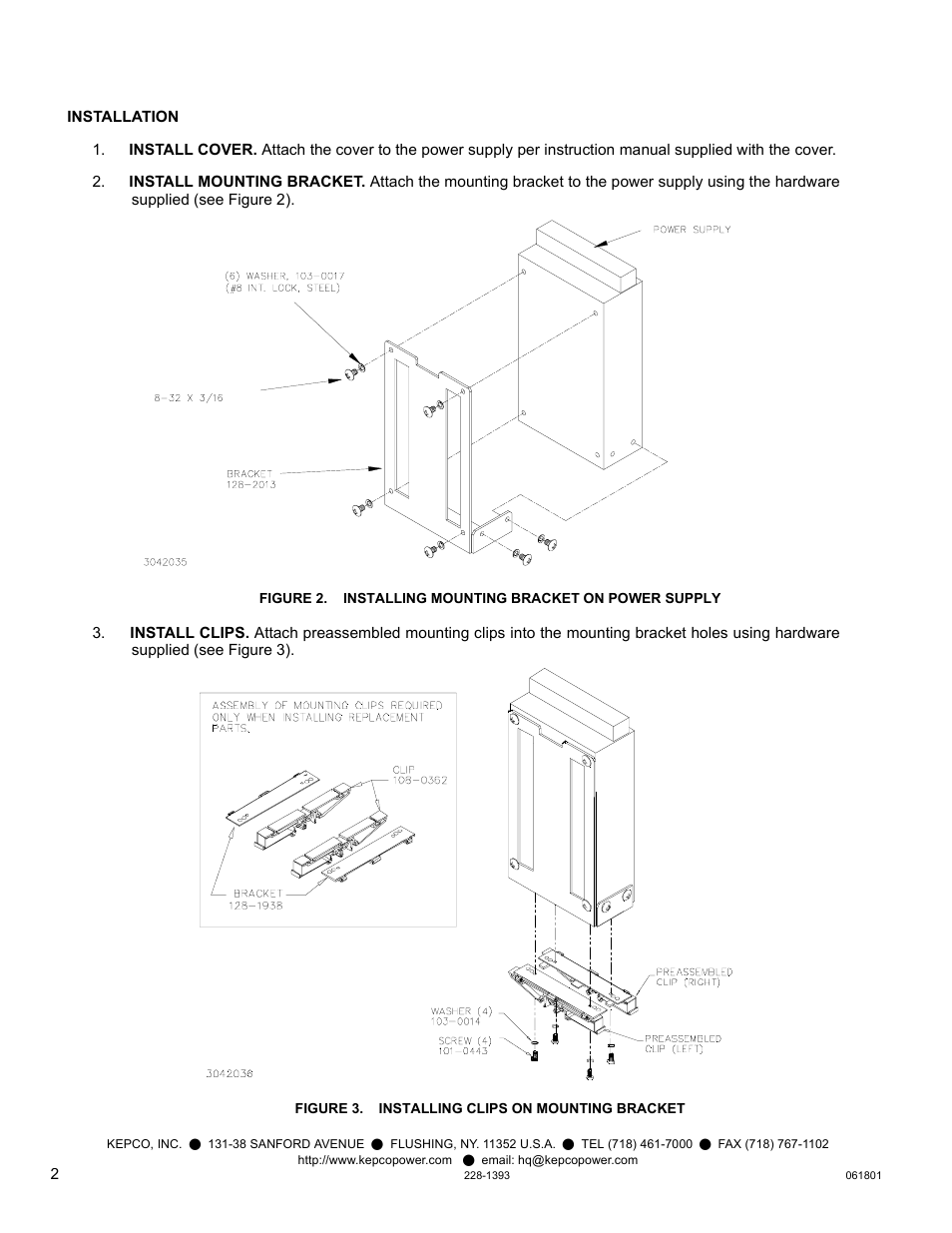 KEPCO DIN KIT ERD-60 (P) User Manual | Page 2 / 4