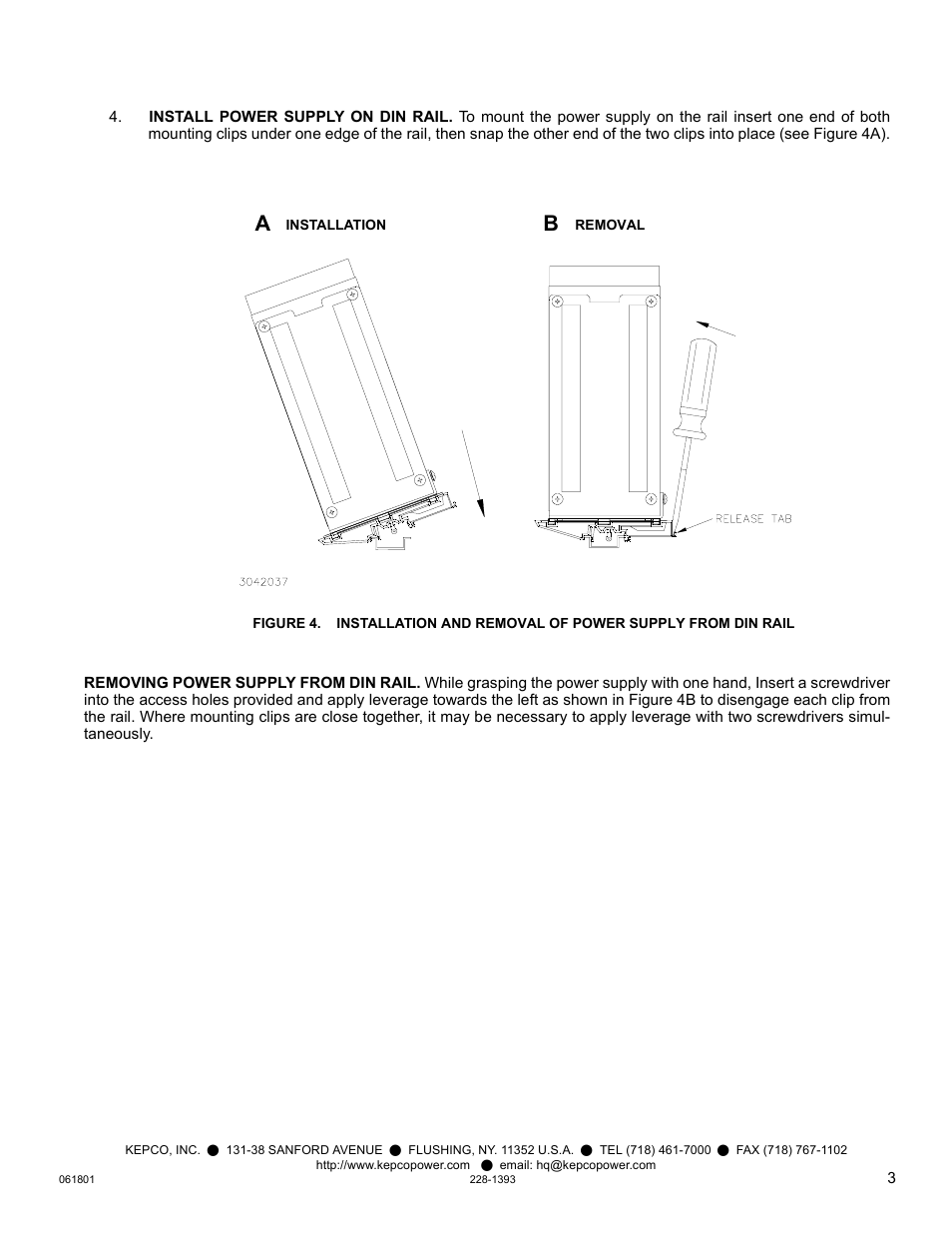 KEPCO DIN KIT ERD-60 (P) User Manual | Page 3 / 4