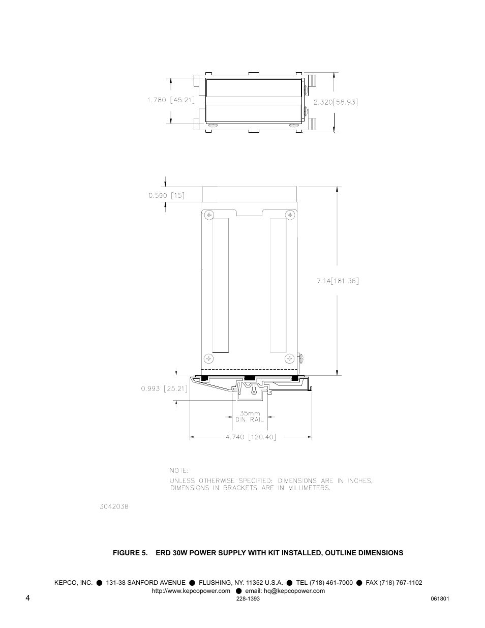 KEPCO DIN KIT ERD-60 (P) User Manual | Page 4 / 4