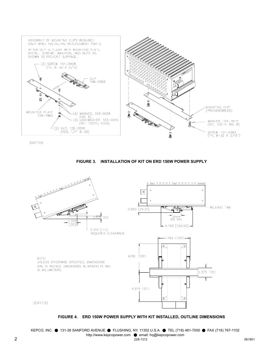 KEPCO DIN KIT ERD-150 (S) User Manual | Page 2 / 2