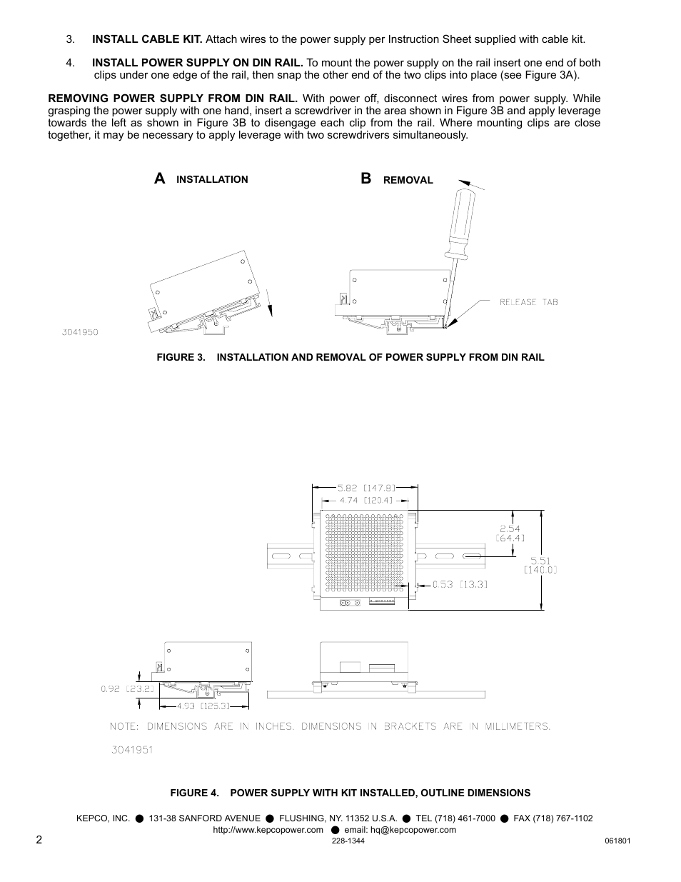 KEPCO DIN KIT ERX-30 (S) User Manual | Page 2 / 2