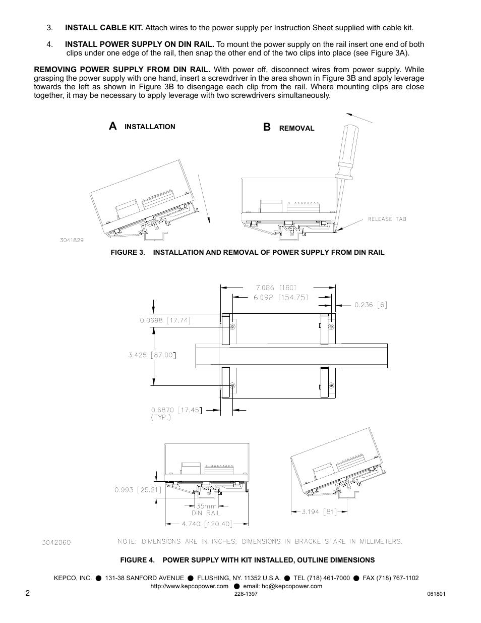 KEPCO DIN KIT ERX-60 (L) User Manual | Page 2 / 2