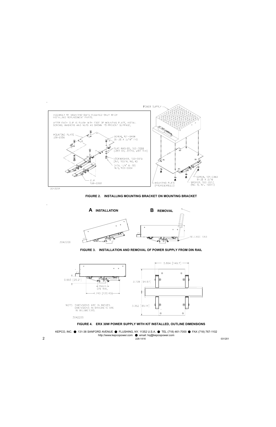 KEPCO DIN KIT ERX-60 (S) User Manual | Page 2 / 2