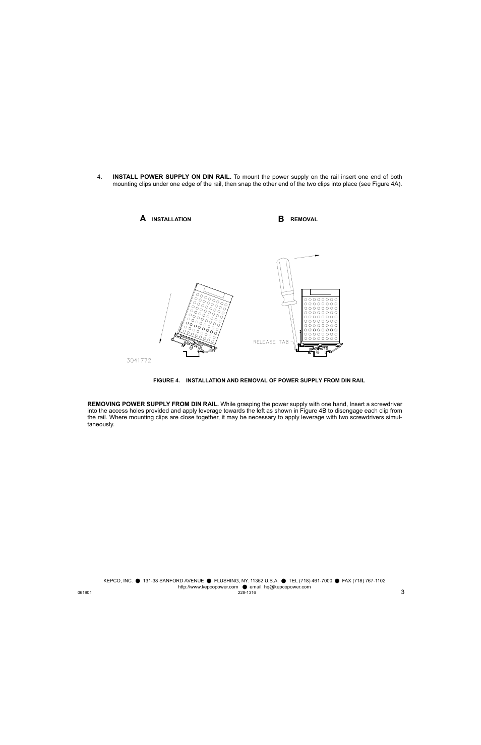 KEPCO DIN KIT FAK-50 (P) User Manual | Page 3 / 4