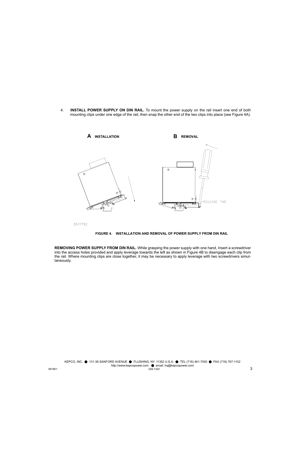 KEPCO DIN KIT FAW-50 (P) User Manual | Page 3 / 4