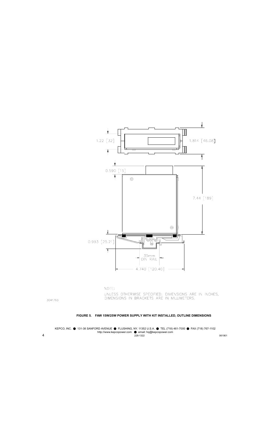 KEPCO DIN KIT FAW-50 (P) User Manual | Page 4 / 4