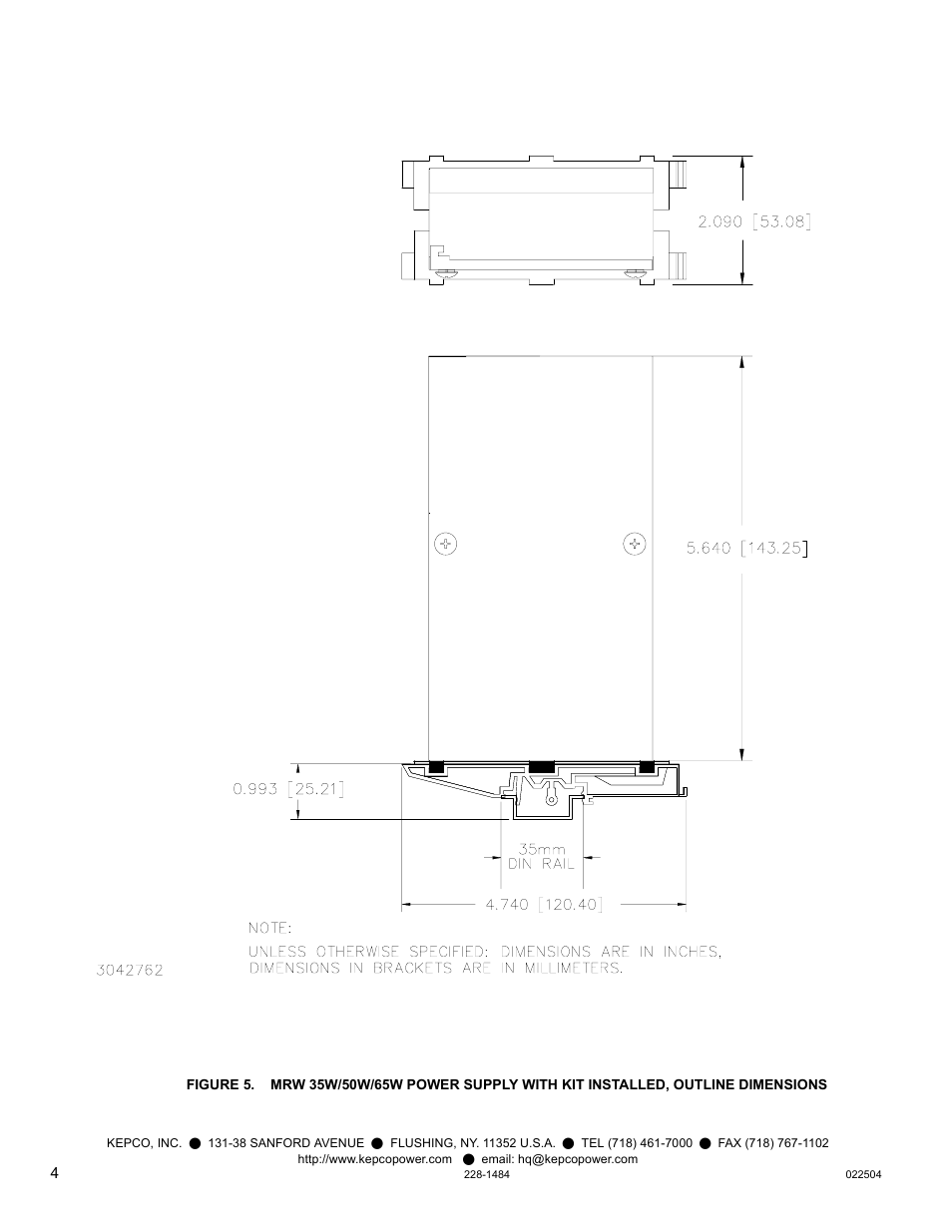 KEPCO DIN KIT KRW (P) User Manual | Page 4 / 4
