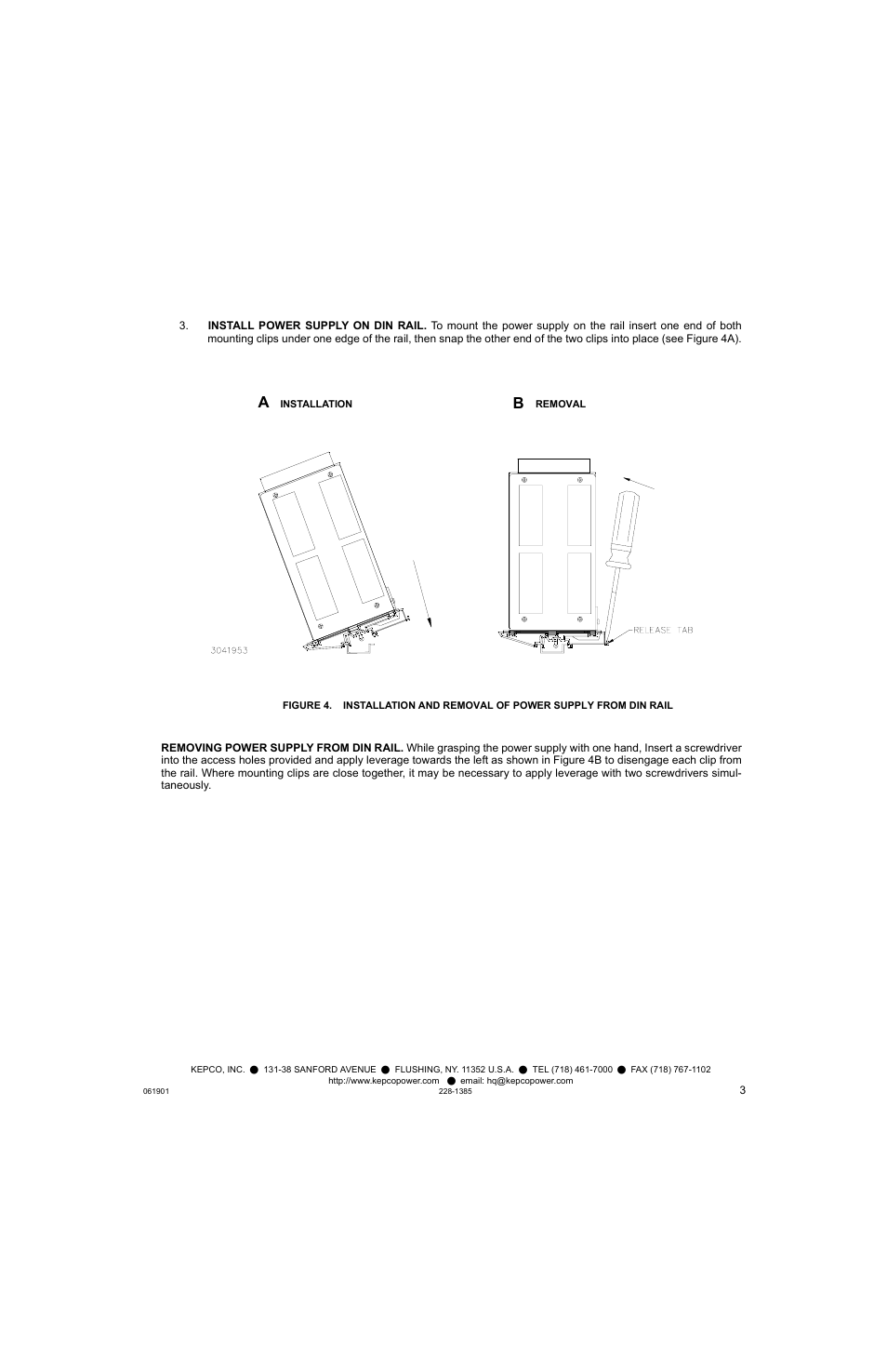 KEPCO DIN KIT RAX-50 (P) User Manual | Page 3 / 4