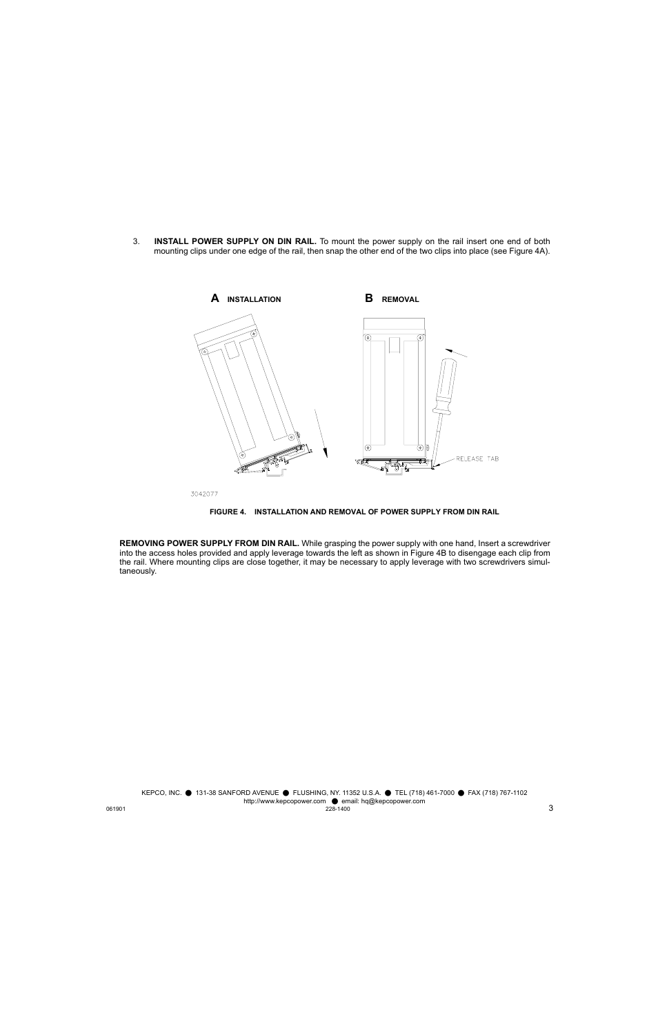 KEPCO DIN KIT RAX-100 (P) User Manual | Page 3 / 4