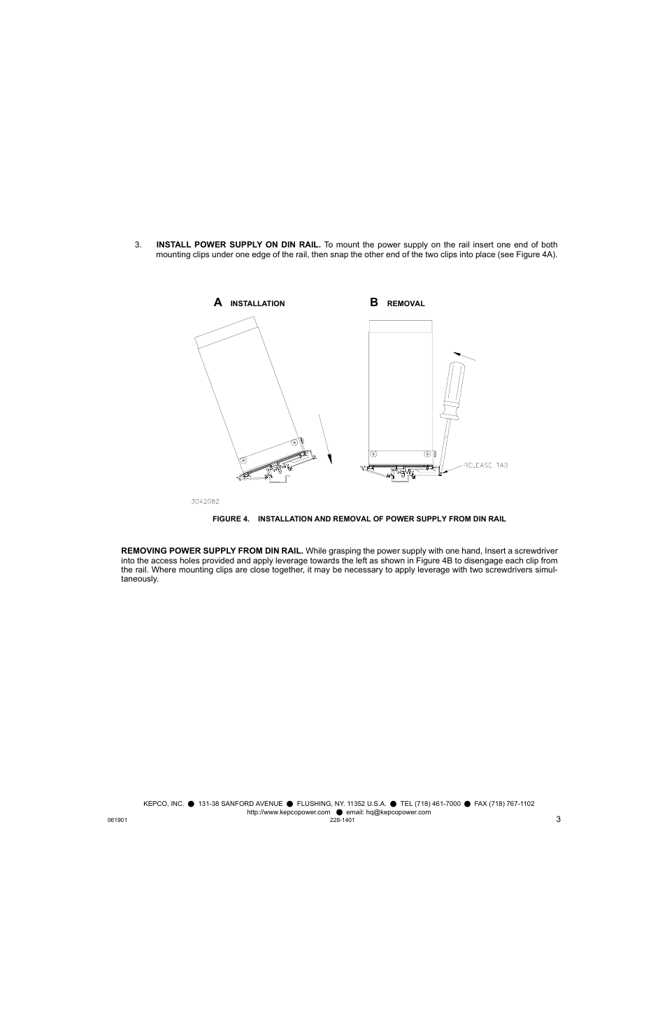 KEPCO DIN KIT RAX-175 (P) User Manual | Page 3 / 4