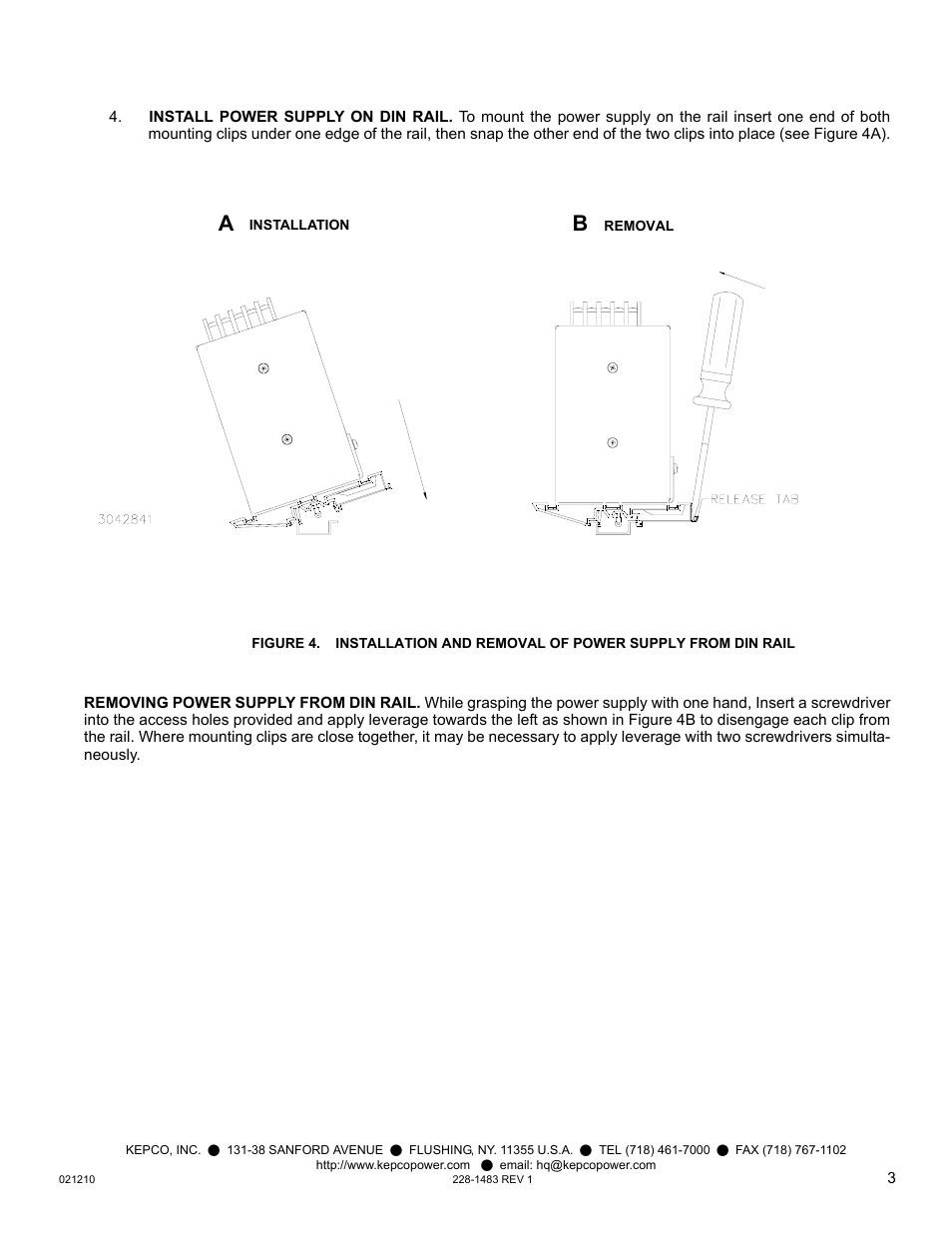 KEPCO DIN KIT RKW-30 (P) User Manual | Page 3 / 4