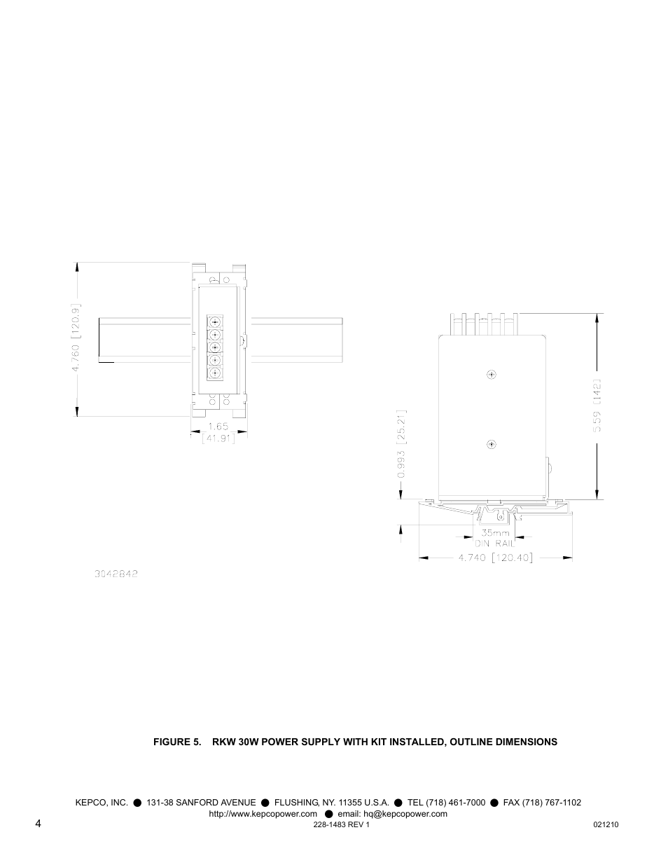 KEPCO DIN KIT RKW-30 (P) User Manual | Page 4 / 4