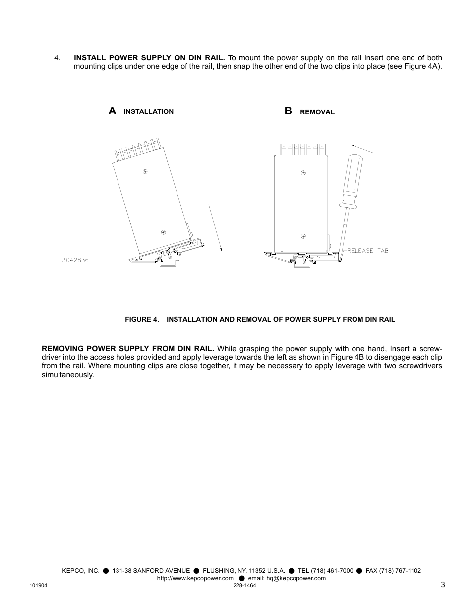 KEPCO DIN KIT RKW-50 (P) User Manual | Page 3 / 4