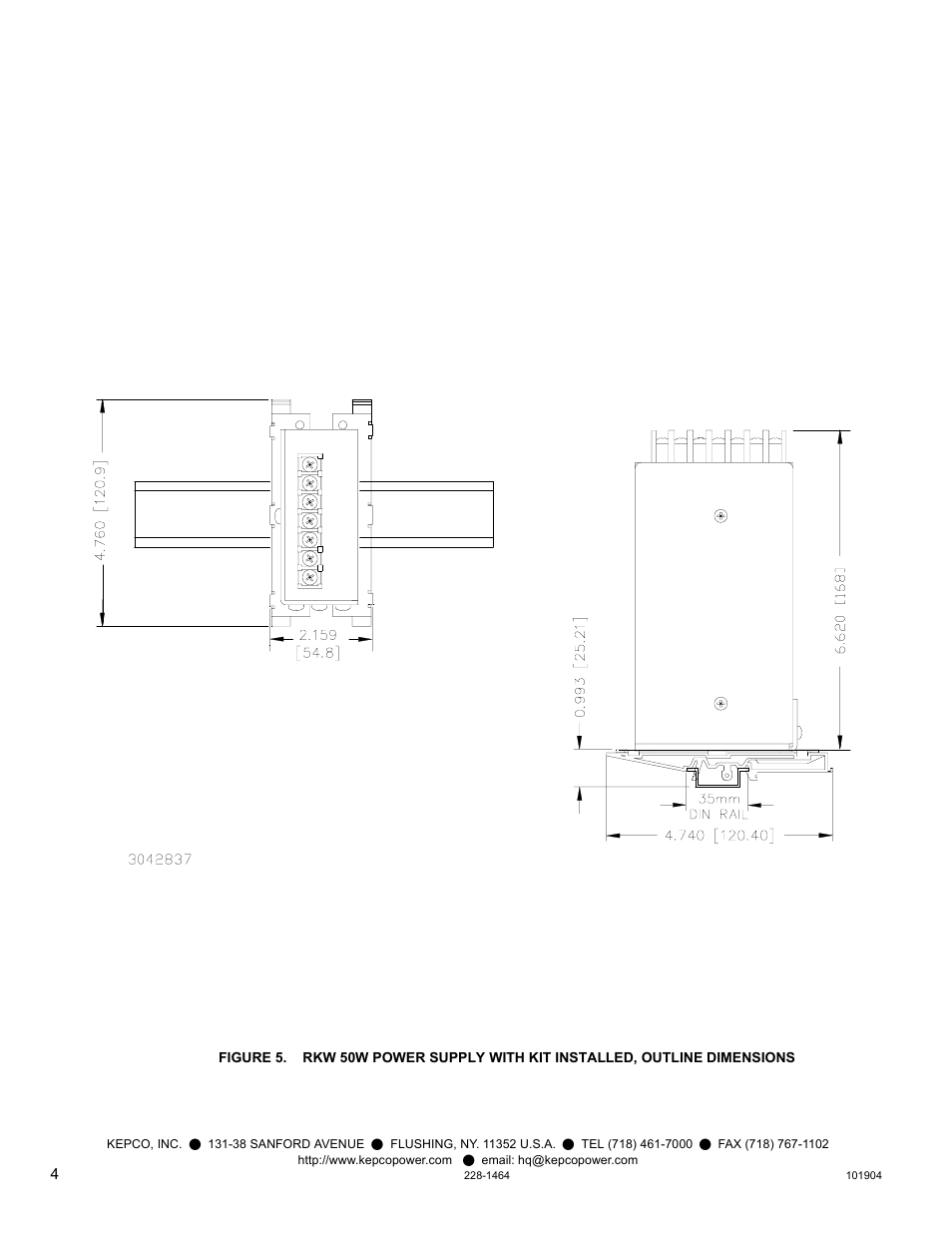 KEPCO DIN KIT RKW-50 (P) User Manual | Page 4 / 4