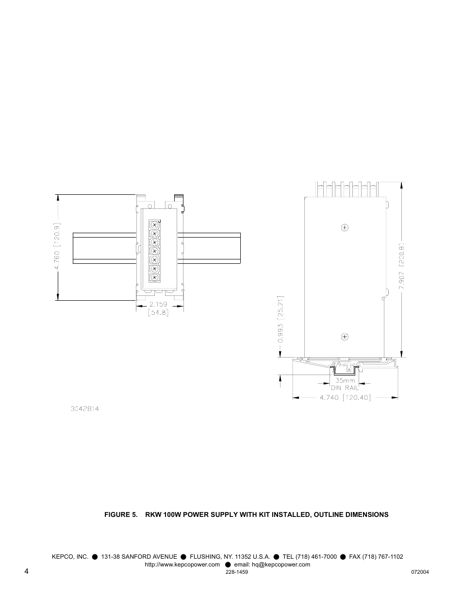 KEPCO DIN KIT RKW-100 (P) User Manual | Page 4 / 4