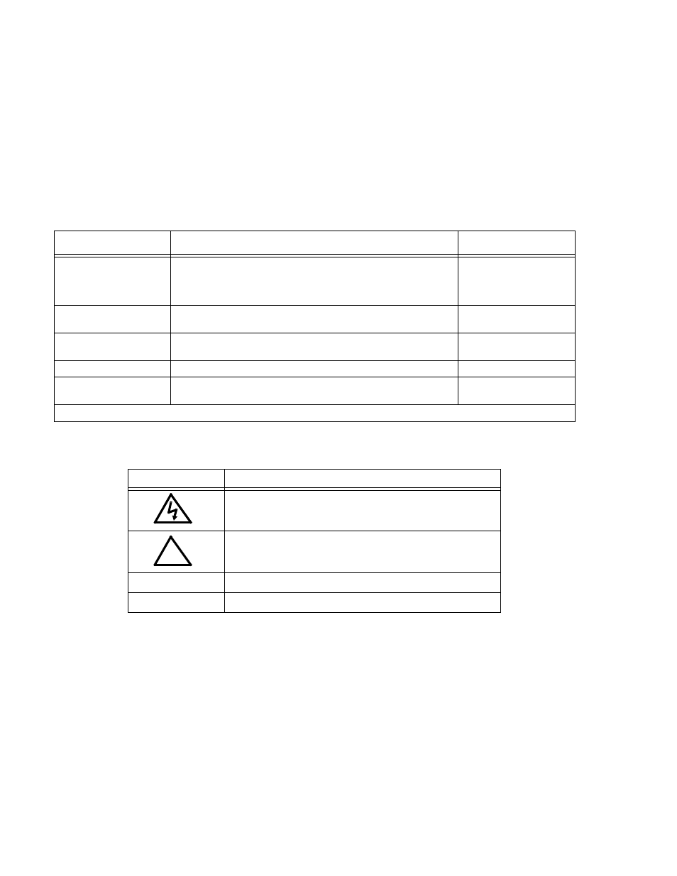10 safety, Table 1-5. accessories, Table 1-6. safety symbols | Safety -8, Accessories -8, Safety symbols -8 | KEPCO EL Series Electronic Load Operator Manual P/N 243-1295 Firmware Version 4.00 to 4.xx User Manual | Page 18 / 92