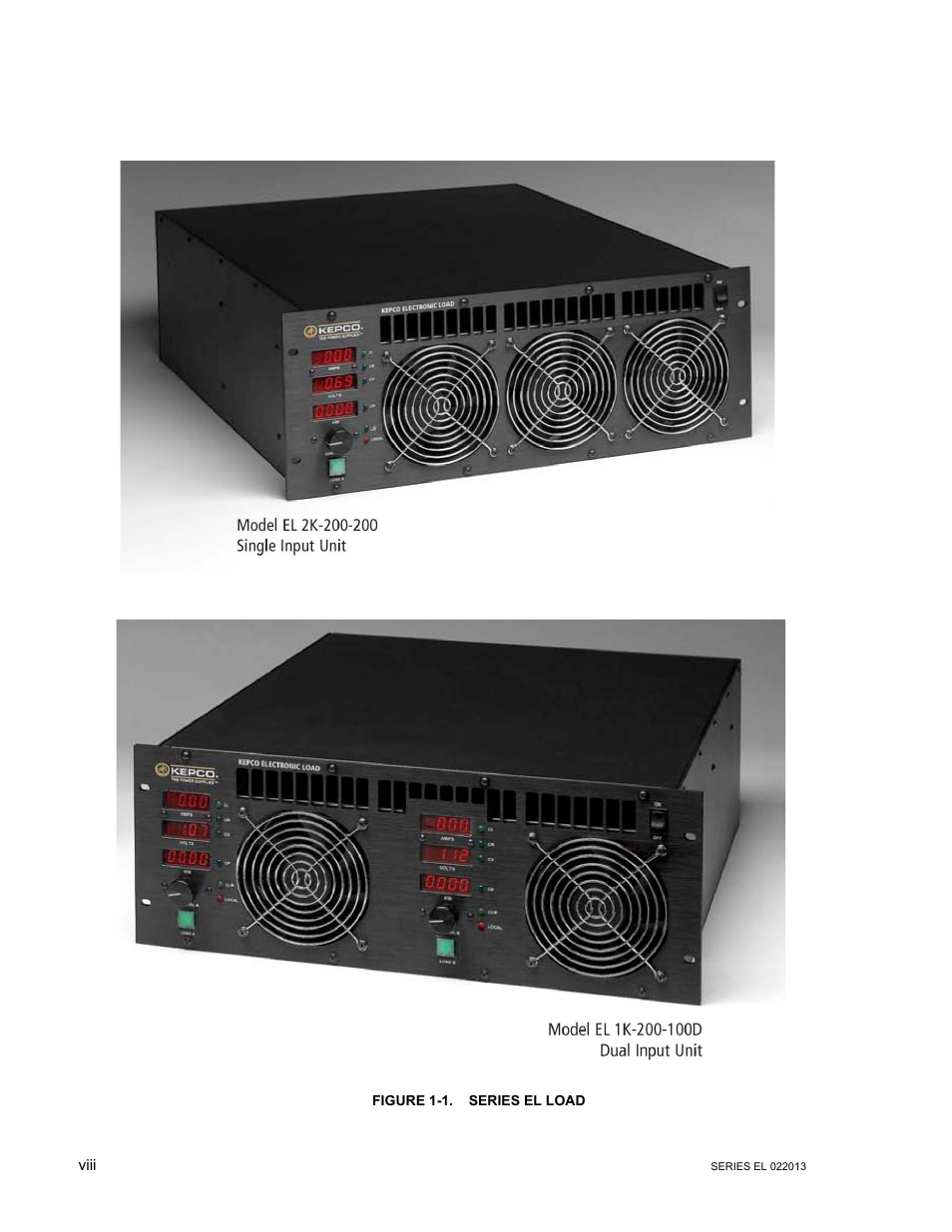 Figure 1-1. series el load | KEPCO EL Series Electronic Load Operator Manual P/N 243-1295 Firmware Version 3.87 to 3.xx User Manual | Page 10 / 86