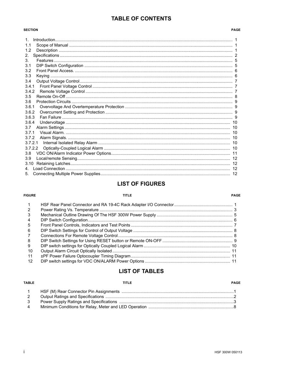 KEPCO HSF 300W Series (no suffix) Operator Manuals User Manual | Page 2 / 14