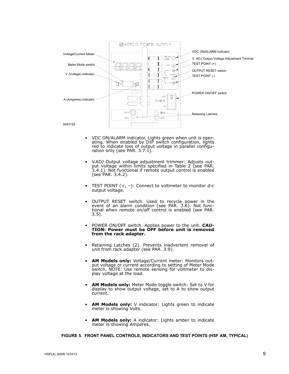 Re 5 sh, Re 5 | KEPCO HSF 300W Series (suffix A and AM) Operator Manuals User Manual | Page 11 / 18