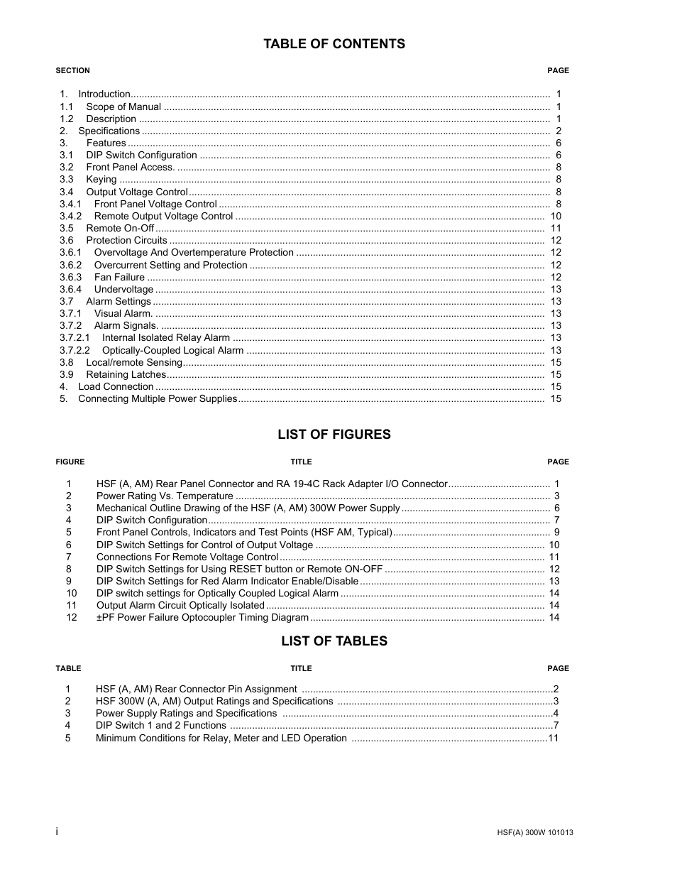 KEPCO HSF 300W Series (suffix A and AM) Operator Manuals User Manual | Page 2 / 18