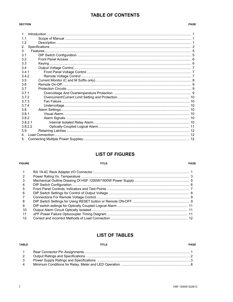 KEPCO HSF 1500W Series (all models) Operator Manuals User Manual | Page 2 / 14