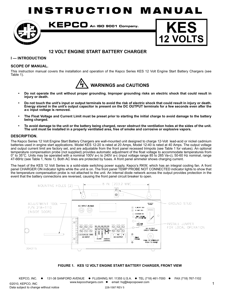 KEPCO KES 12V User Manual | 4 pages