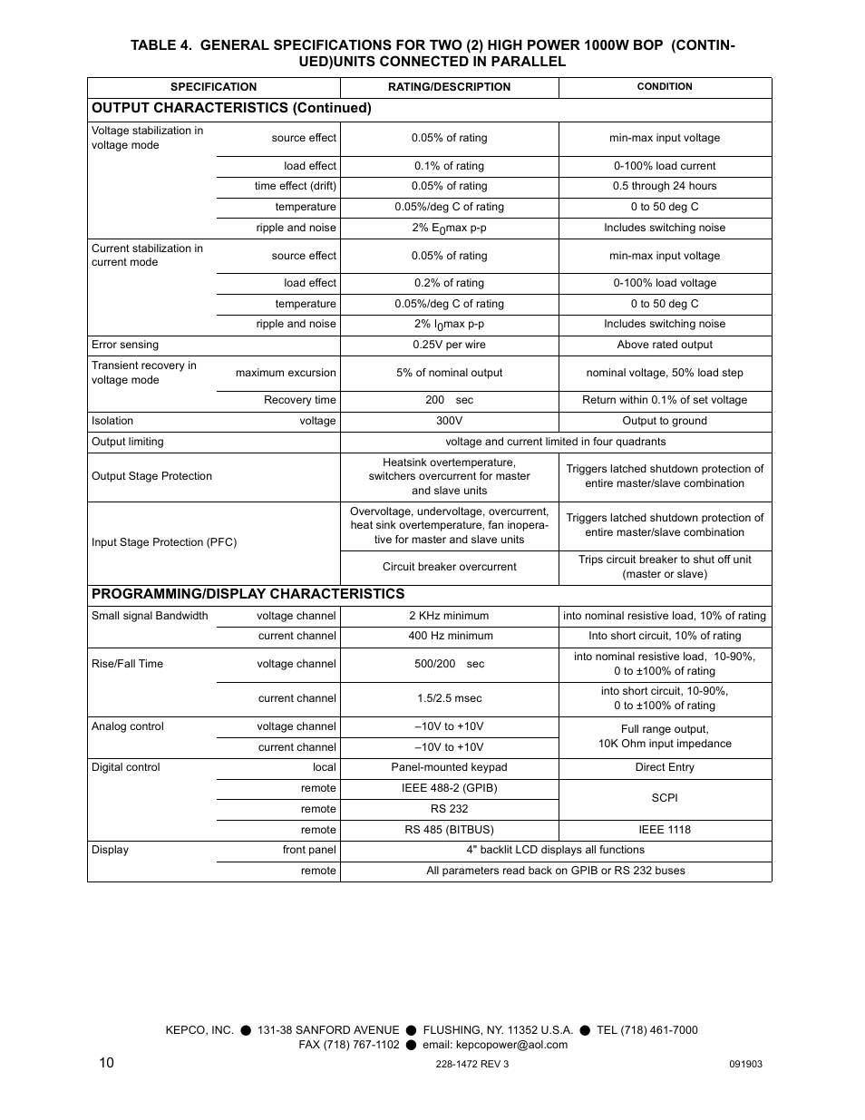 KEPCO KIT 219-0445, Cables for two High Power BOPs User Manual | Page 10 / 12