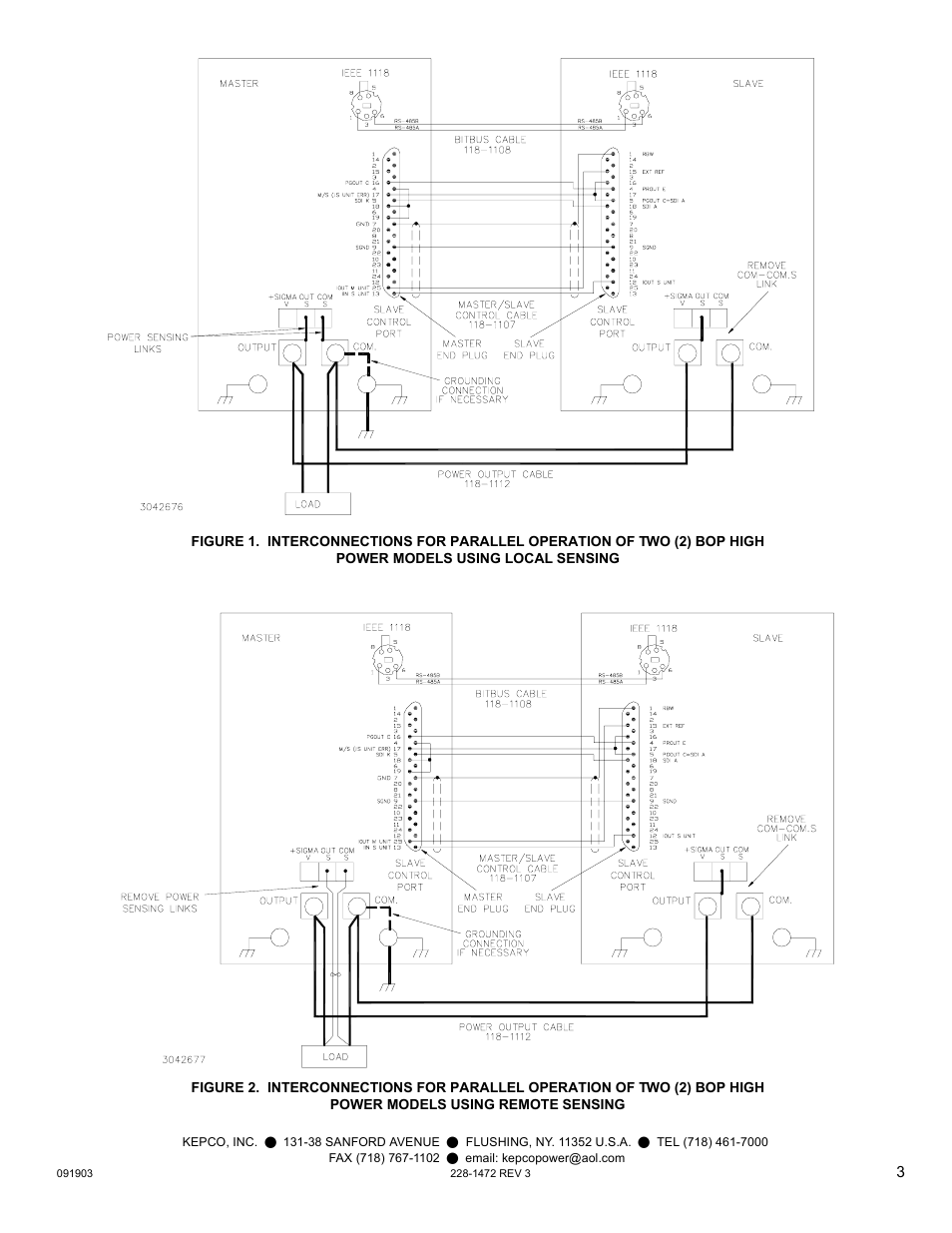 KEPCO KIT 219-0445, Cables for two High Power BOPs User Manual | Page 3 / 12