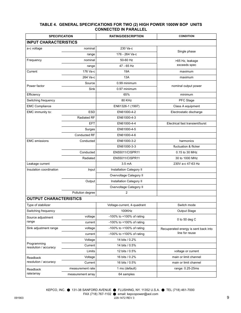 KEPCO KIT 219-0445, Cables for two High Power BOPs User Manual | Page 9 / 12