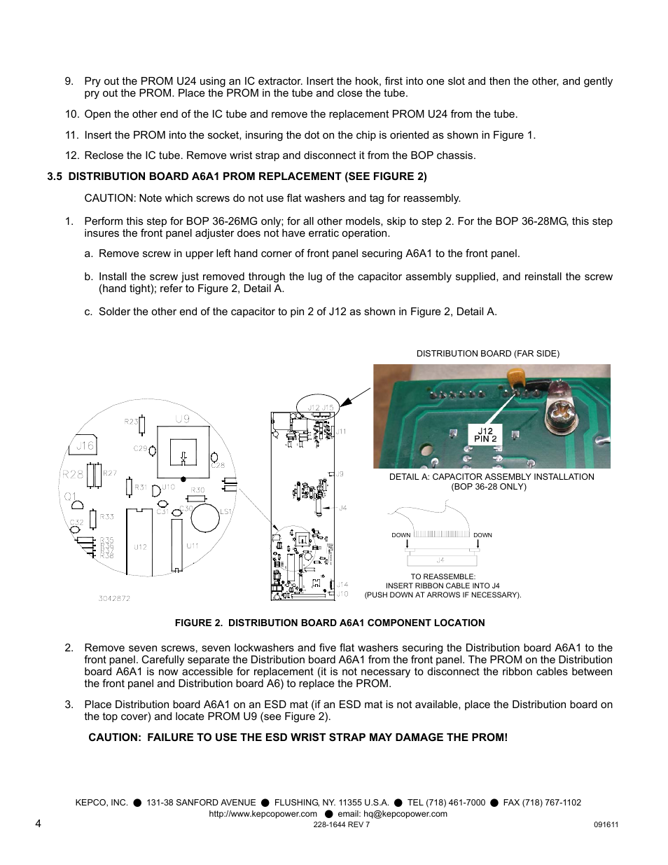 E 2), E 2) from distribution board a | KEPCO KIT 219-0533, BOP 1000W Firmware Upgrade User Manual | Page 4 / 12