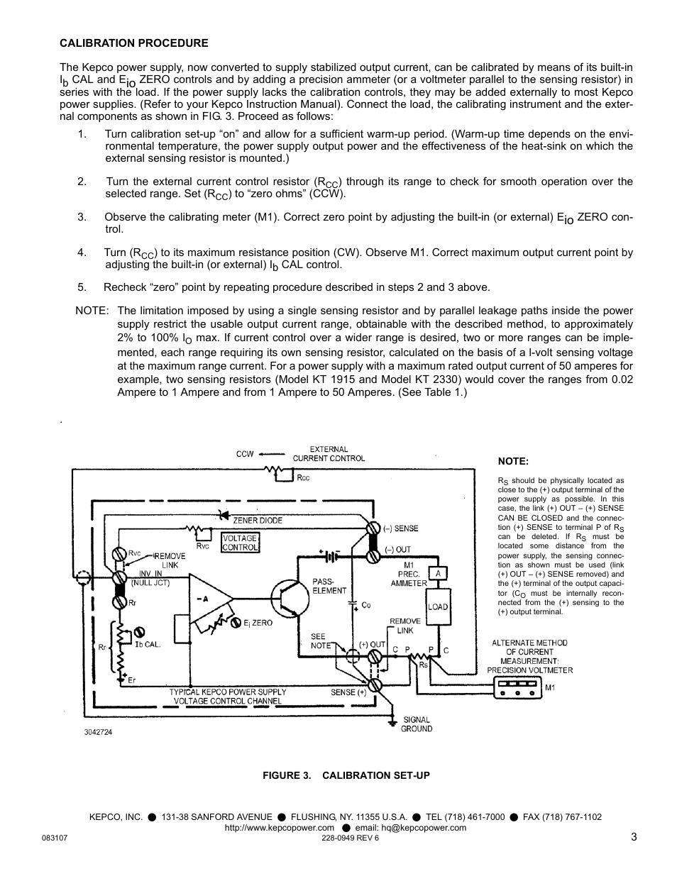 Calibration procedure, Figure 3. calibration set-up | KEPCO KT Series Accessories User Manual | Page 3 / 4