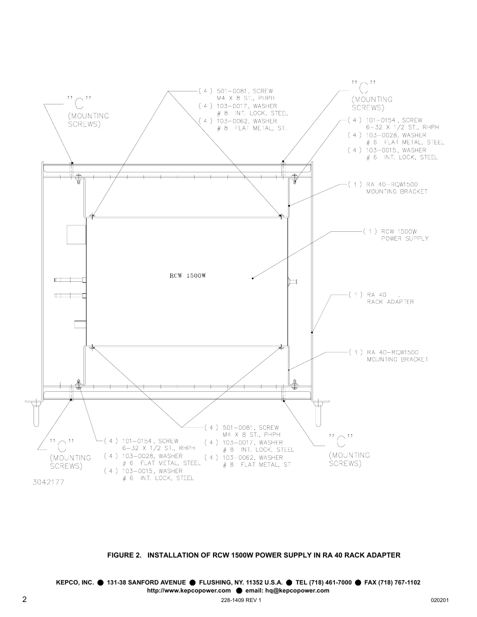 KEPCO RAB-40RCW1500 User Manual | Page 2 / 2