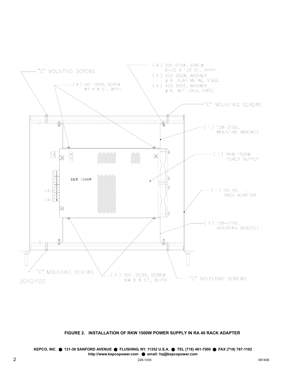 KEPCO RAB-40RKW1500 User Manual | Page 2 / 2