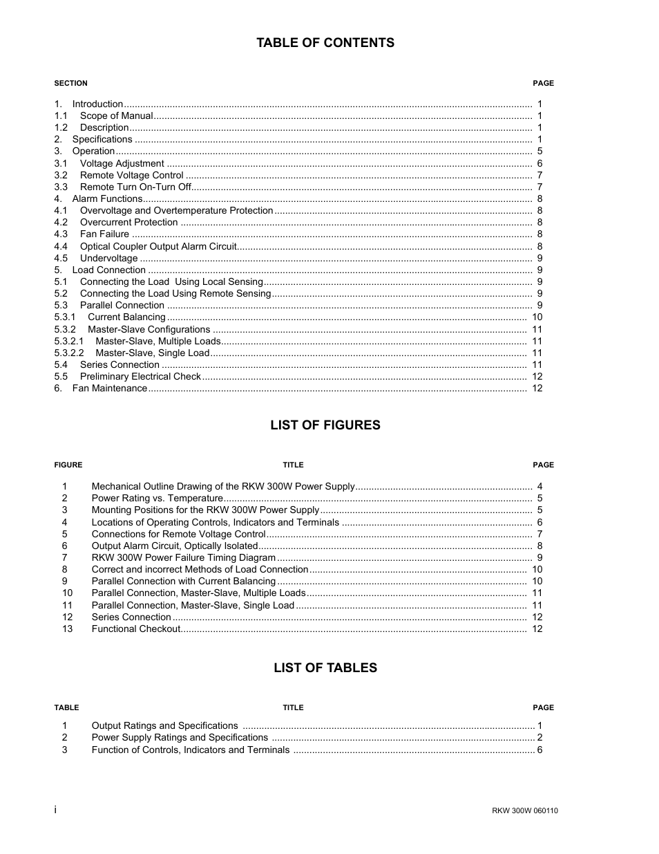 KEPCO RKW 300W Series Operator Manual User Manual | Page 2 / 16