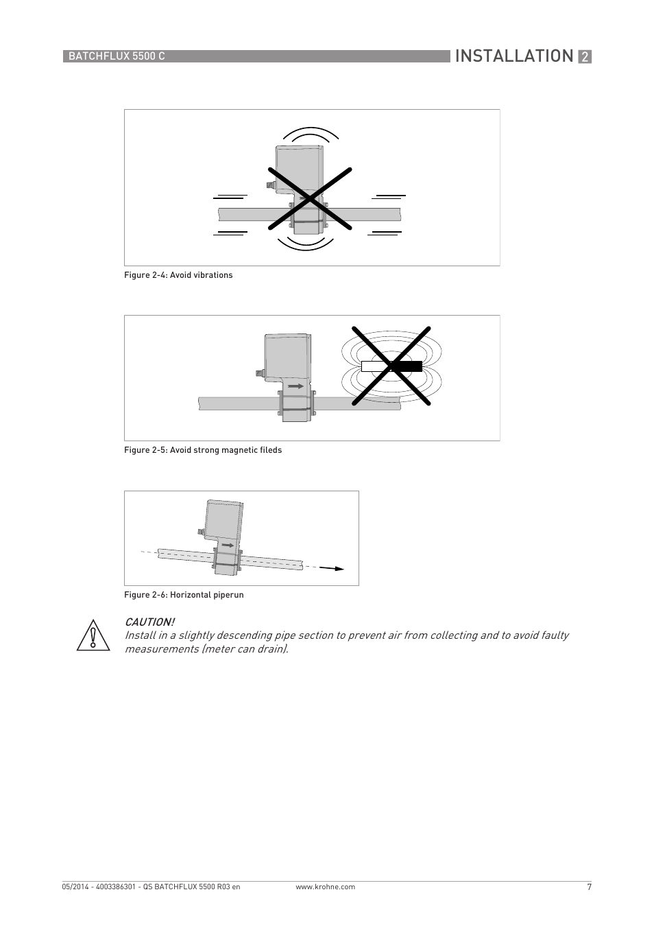 Installation | KROHNE BATCHFLUX 5500 C Quickstart EN User Manual | Page 7 / 20